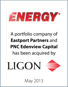 May 2013: Origin Merchant Partners Acts as Exclusive Financial Advisor to Energy Mfg. on its Sale to Ligon