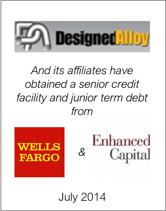 July 2014: Origin Merchant Partners Advises Designed Alloy Products and Alloy Rod Products on Successfully Restructuring their Debt Capital