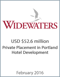 February 2016: Origin Merchant Securities Inc. Acts as Financial Advisor to Widewaters Group on its USD $52.6 Million Private Placement