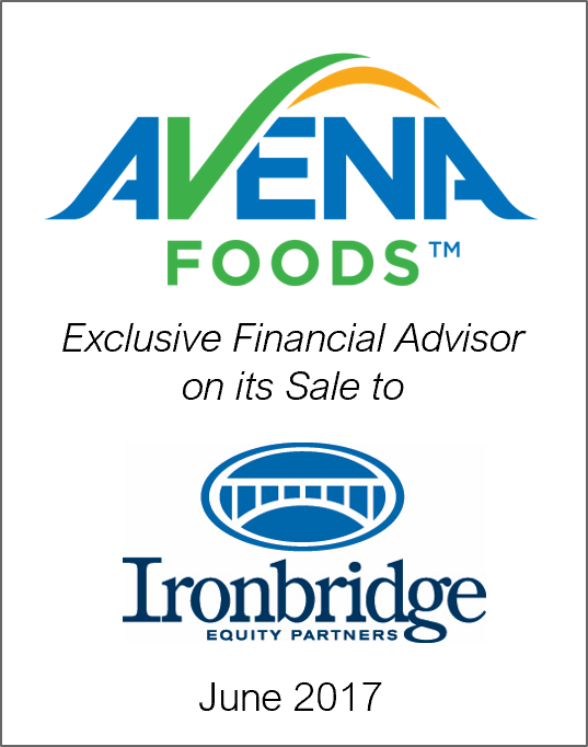 June 2017: Origin Merchant Partners Advises Avena Foods on its Sale to Ironbridge Equity Partners.