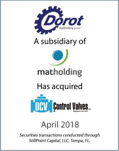 April 2018: Origin Merchant Partners Acts as Financial Advisor to MAT Holding on its Acquisition of OCV