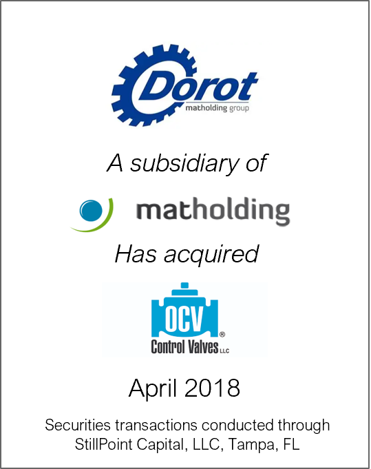 April 2018: Origin Merchant Partners Acts as Financial Advisor to MAT Holding on its Acquisition of OCV