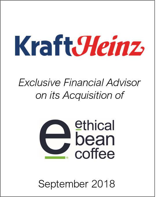 September 2018: Origin Merchant Partners Advises Kraft Heinz Canada on the Acquisition of Ethical Bean Coffee
