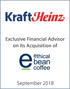 September 2018: Origin Merchant Partners Advises Kraft Heinz Canada on the Acquisition of Ethical Bean Coffee