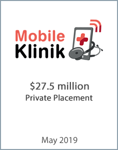 May 2019: Origin Merchant Securities Inc. Advises Mobile Klinik on its $27.5 million Private Placement