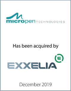 December 2019: Origin Merchant Partners Acts as Exclusive Financial Advisor to Micropen Technologies on its sale to Exxelia
