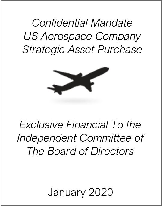 January 2020: Origin Merchant Partners Advises Independent Board Committee of US Aerospace Company on Strategic Asset Purchase