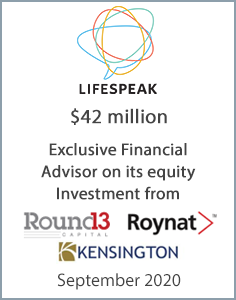 September 2020: Origin Merchant Partner Advises LifeSpeak on its $42 million Equity Investment
