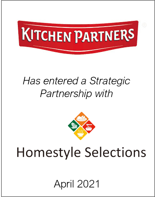 April 2021: Origin Merchant Partners Acts as Exclusive Financial Advisor to Kitchen Partners Limited on its Strategic Partnership with Homestyle Selections LP