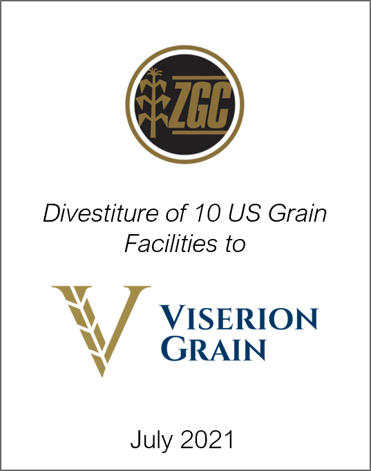 July 2021: Origin Merchant Partners Acts as Exclusive Advisor to Zen-Noh Grain Corporation on the divestiture of 10 U.S. Grain Handling Facilities
