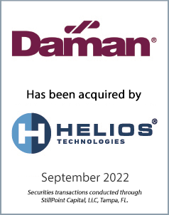 September 2022: Origin Merchant Partners Advises Daman Products Company on its sale to Helios Technologies