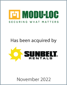 November 2022: Origin Merchant Partners Advises Modu-Loc on its sale to Sunbelt Rentals