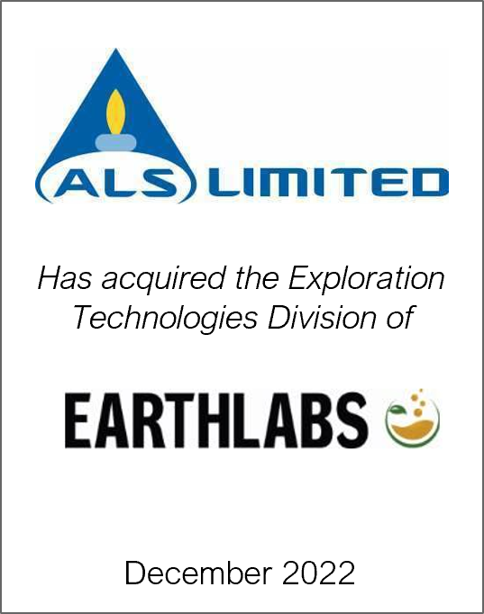 December 2022: Origin Merchant Partners Advises ALS Limited on the acquisition of the Exploration Technologies Division of Earthlabs Inc.