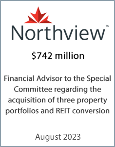 August 2023: Origin Merchant Partners Provides Fairness Opinion and Valuations to Northview Fund Special Committee on Recapitalization Transaction