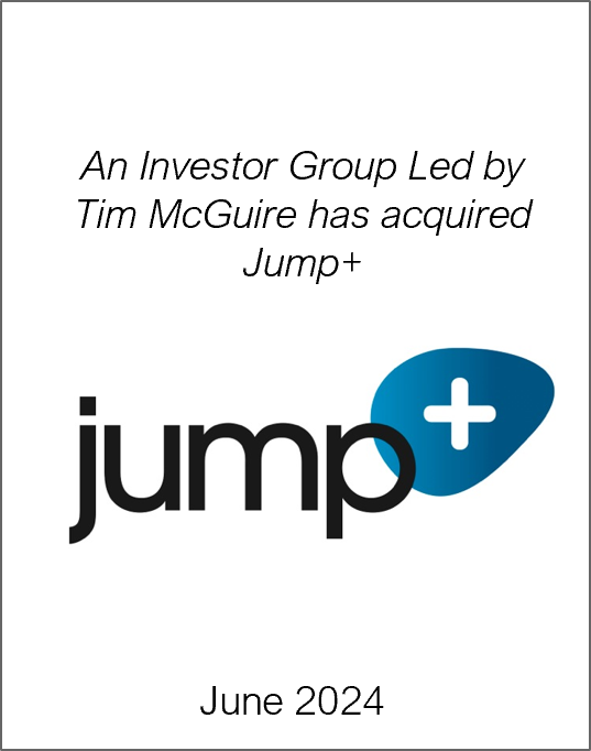 June 2024: Origin Merchant Partners Advises Jump+ on its sale to an Investor Group led by Tim McGuire