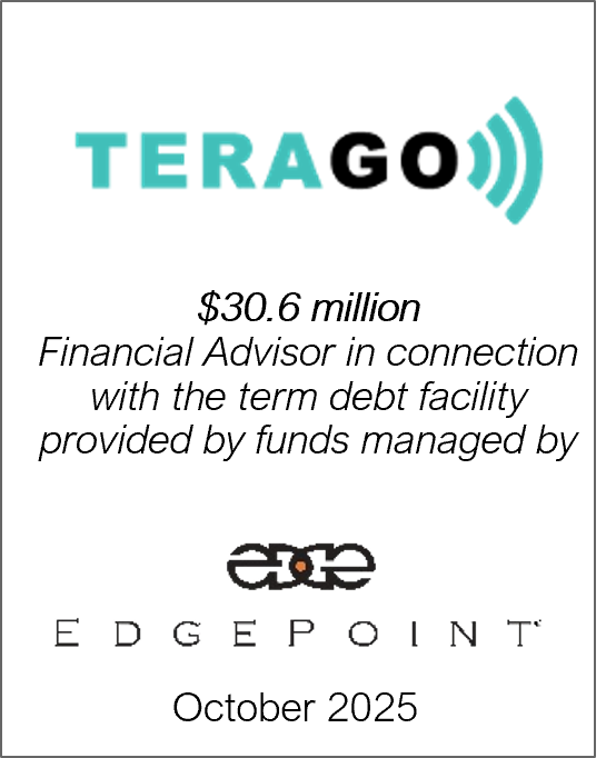 October 2025: Origin Merchant Securities Acted as Exclusive Financial Advisor to TERAGO in Connection with its Recapitalization Transactions